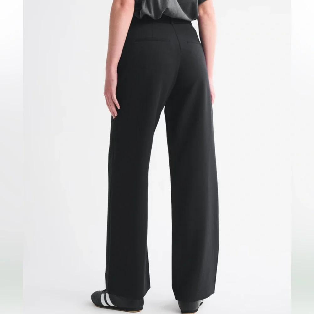 Abercrombie & Fitch Wide Leg Sloan Tailored Pant black xs - Picture 9 of 12